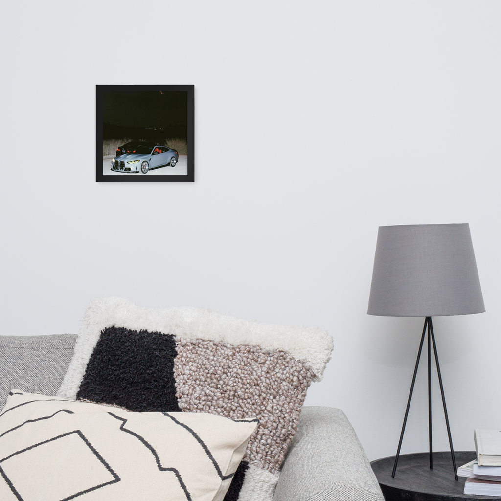 BMW G82 M4 Framed Poster — Black Frame
